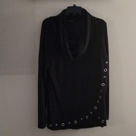 Belldini Sweaters - Belldini long, black, lightweight cowl neck sweater